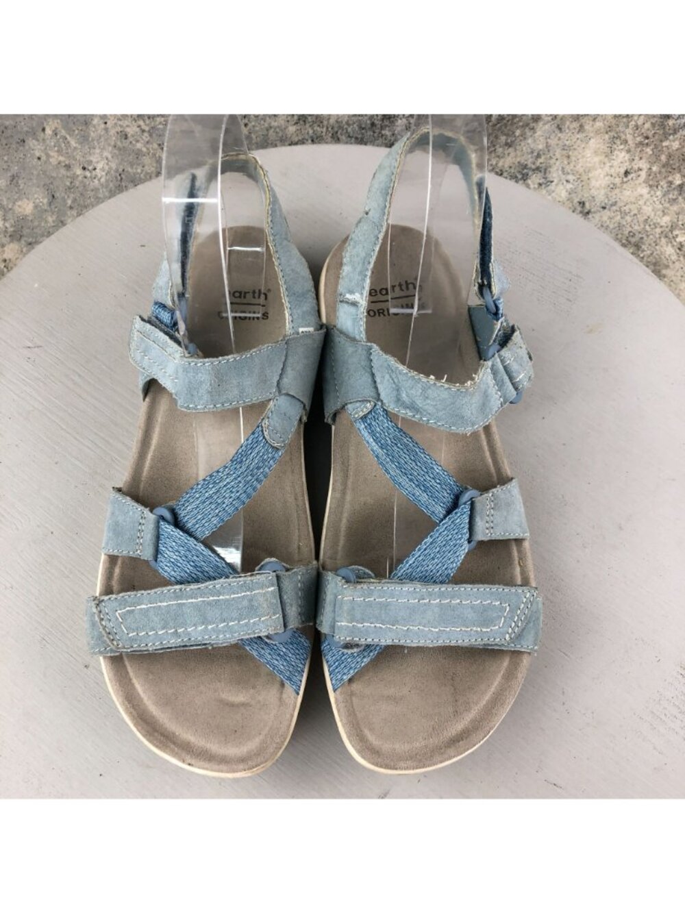 Earth Origins Women's Size 8.5M Savoy Slade Blue Suede Open Toe Sport Sandals - Picture 3 of 14